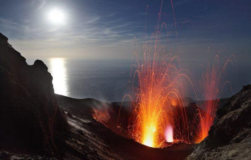 Excursion from Taormina to Panarea and Stromboli by night