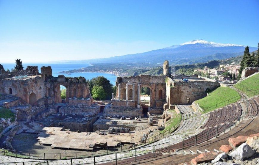 Excursion from Cefalù to the Etna volcano and Taormina