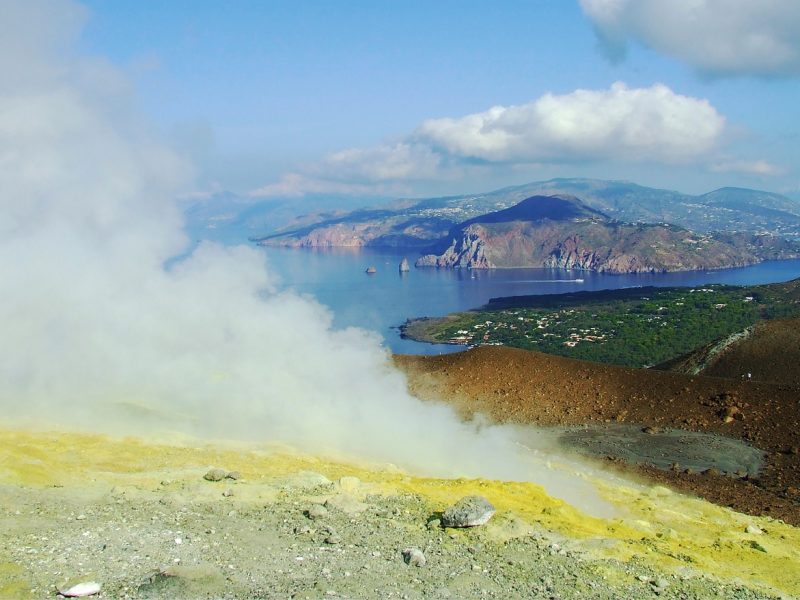 Excursion to the Vulcano Island Crater