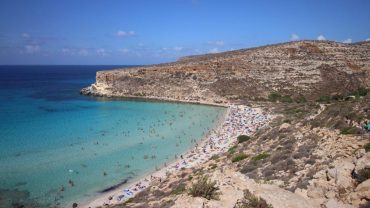 Playa de Isola dei Conigli en Lampedusa